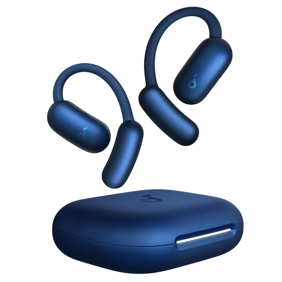 Безжични спортни слушалки, Bluetooth, водоустойчиви - Anker AeroFit 2 (A3874G31) - сини
