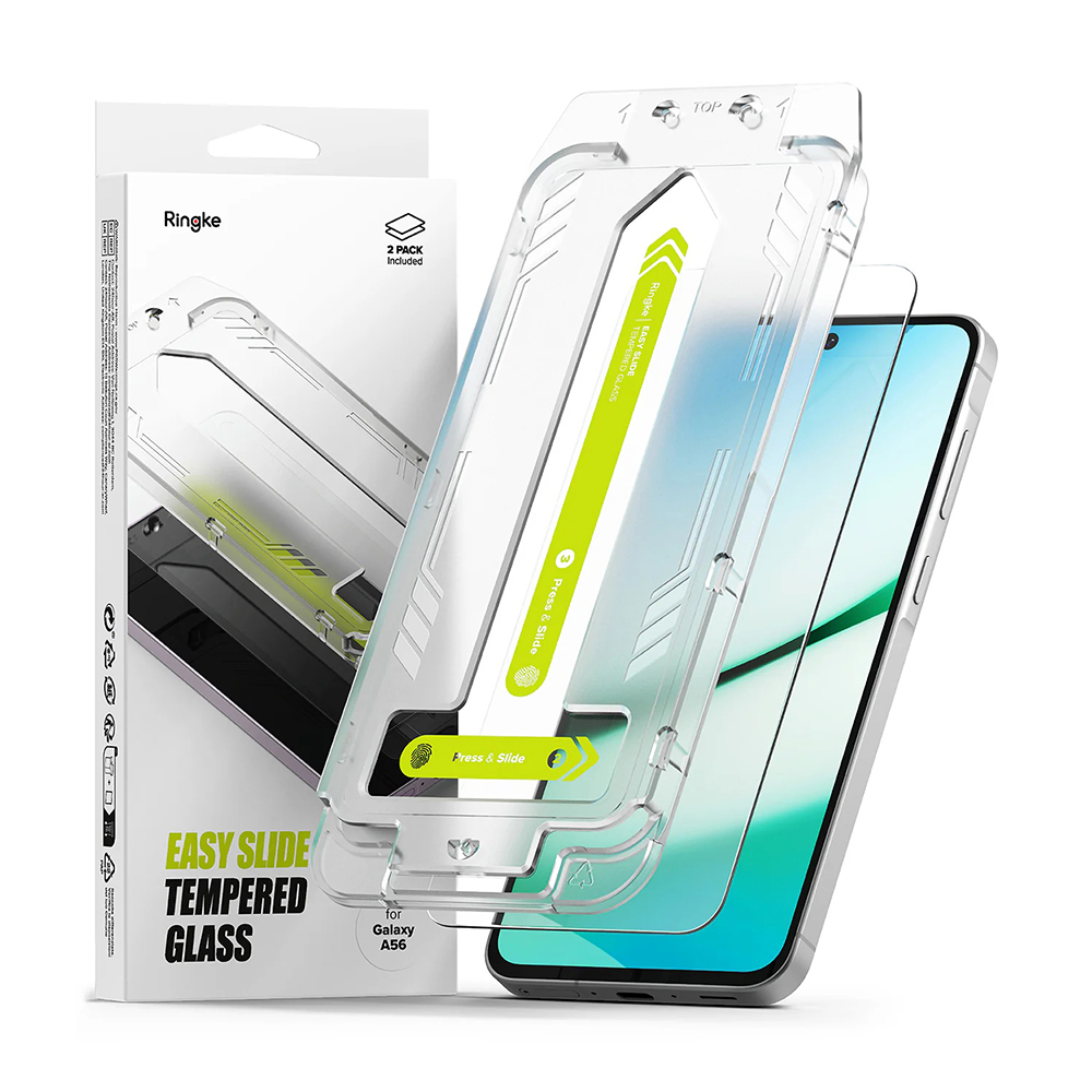 Капак за Samsung Galaxy A56 5G (комплект от 2) - Ringke Easy Slide Tempered Glass - Прозрачен