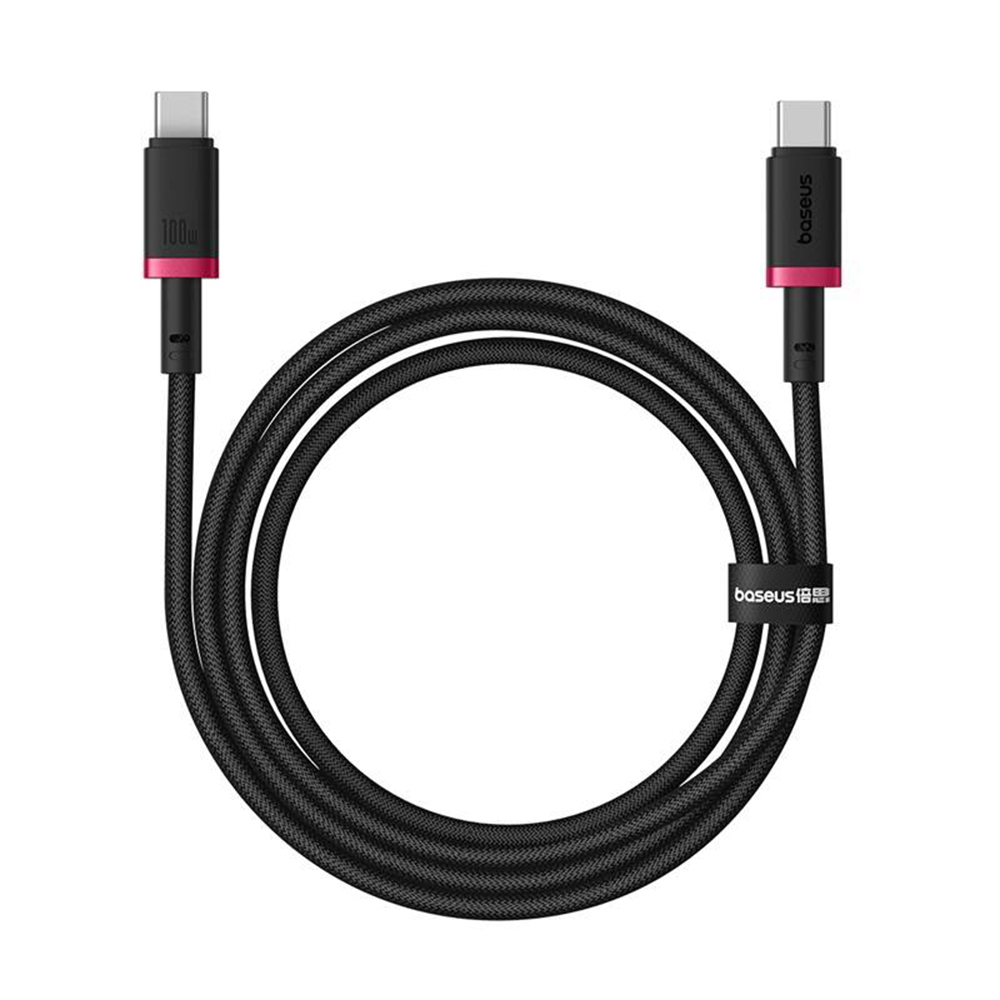 USB-C кабел за данни USB-C, 100W, 1m - Baseus Dura (P1037780803U01-01) - Черен