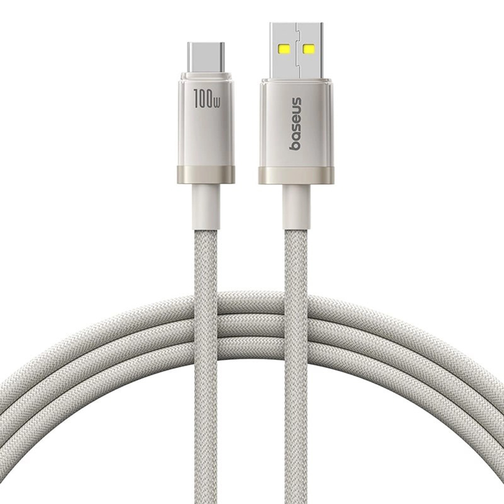 USB кабел, Type-C, 100W, 1m - Baseus Титаниев (P10378102G21-00) - Сребрист