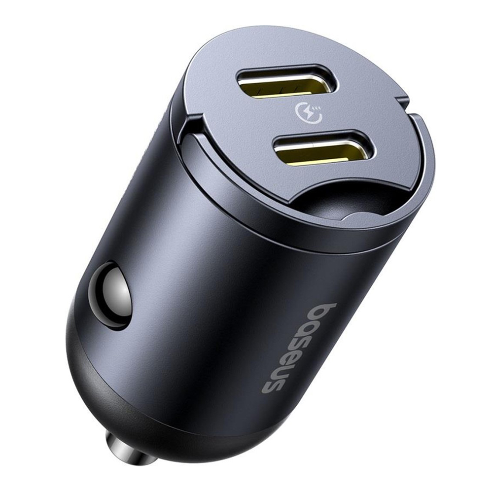 Зарядно за кола, Type-C, 30W, Бързо зареждане - Baseus (C0003500112121-03) - Черно