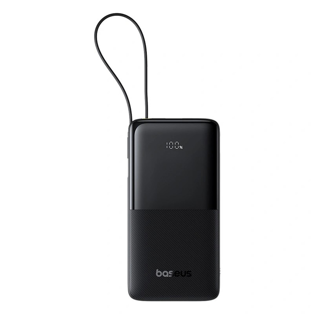 Power Bank 20000mAh, 20W, вграден Type-C кабел - Baseus Bipow 2 (P10077101113113-01) - Черен