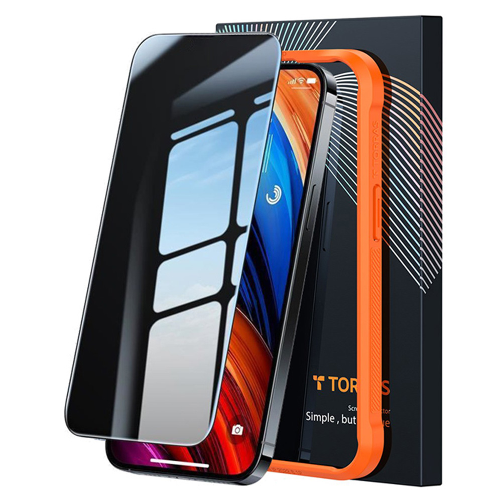 Калъф за iPhone 15 Pro Max - Torras GlassGo Epic Privacy - Черен