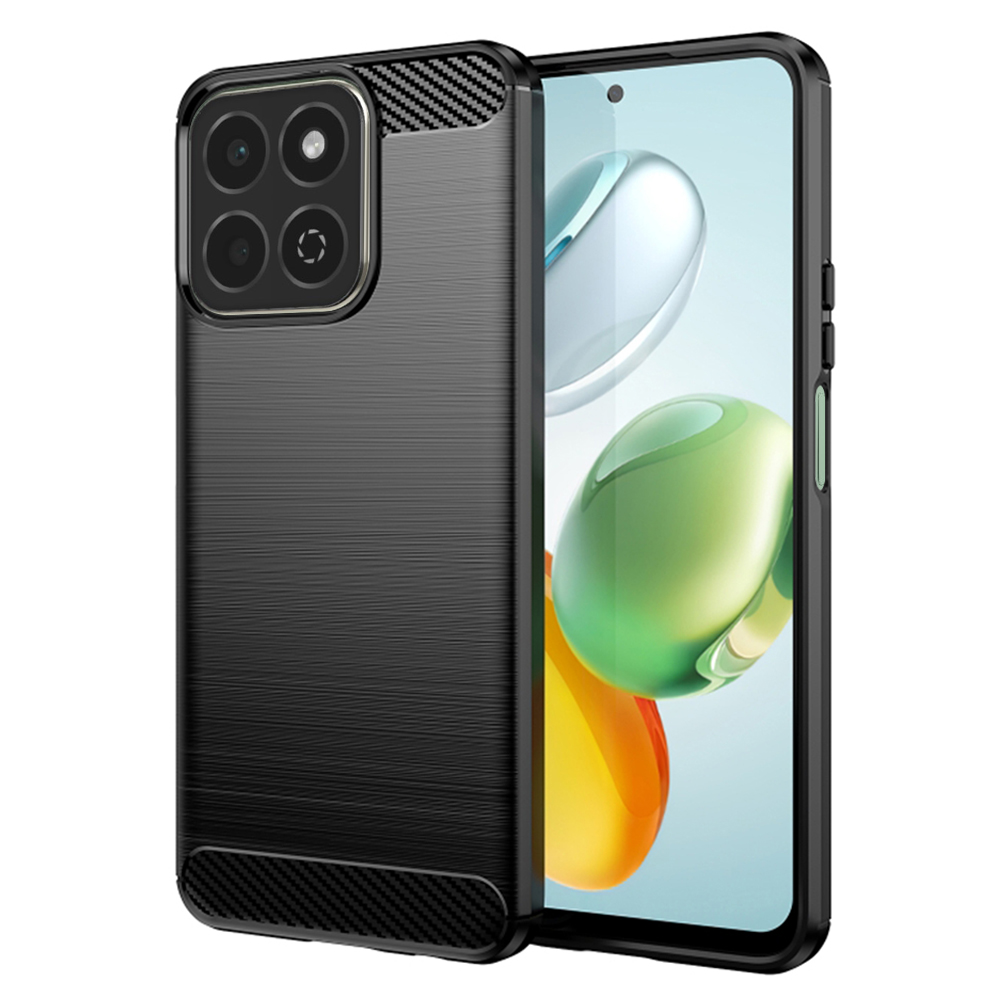 Калъф за Honor 200 Smart / X7c - Techsuit Carbon Silicone - Черен