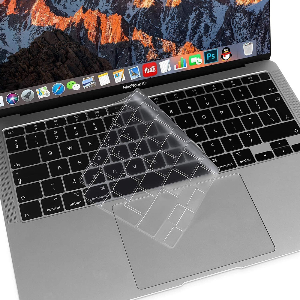Калъф за клавиатура, съвместим с MacBook Air 13 (2020) - Techsuit PureTypeX (KC1) - Прозрачен
