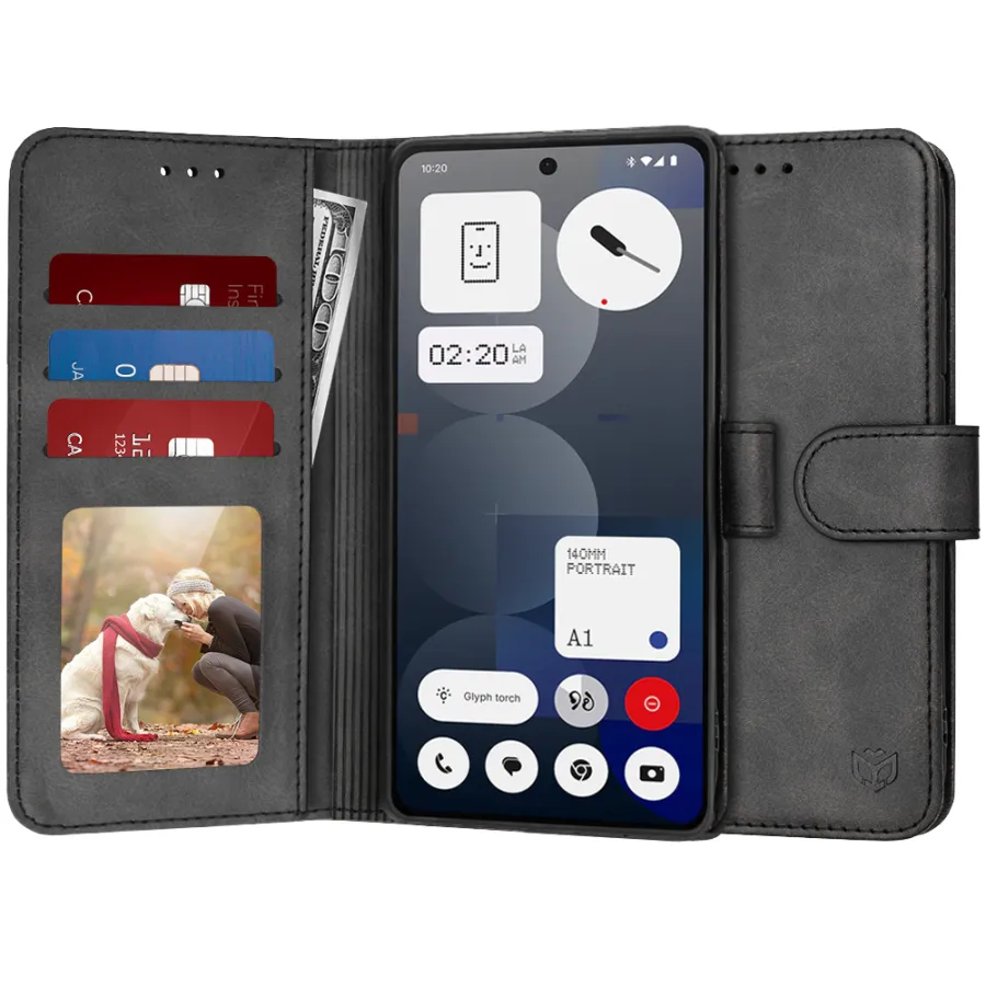 Case for Nothing Phone (3a) Pro - Techsuit Diary Book - Черен