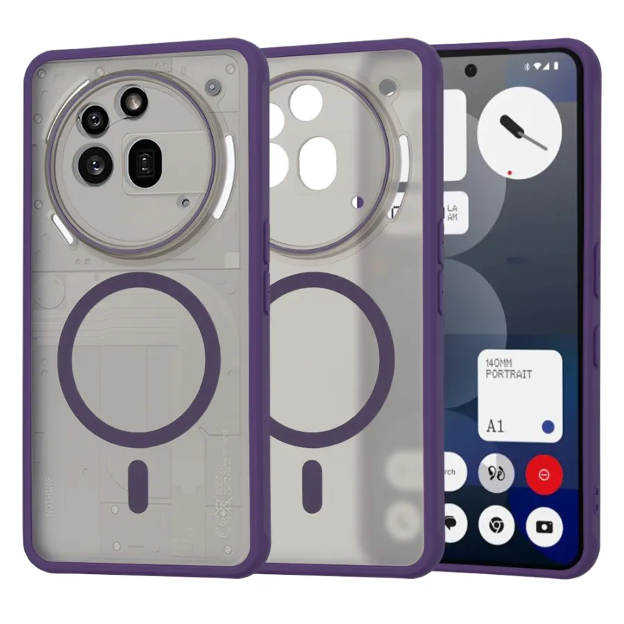 Case for Nothing Phone (3a) Pro - Techsuit HaloFrost MagSafe MagSafe Series - Deep Лилав