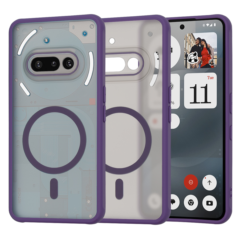 Nothing Phone Case (3a) - Techsuit HaloFrost MagSafe MagSafe Series - Deep Лилав