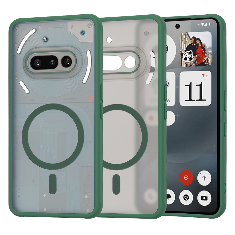 Nothing Phone Case (3a) - Techsuit HaloFrost MagSafe MagSafe Series - Midnight Зелен