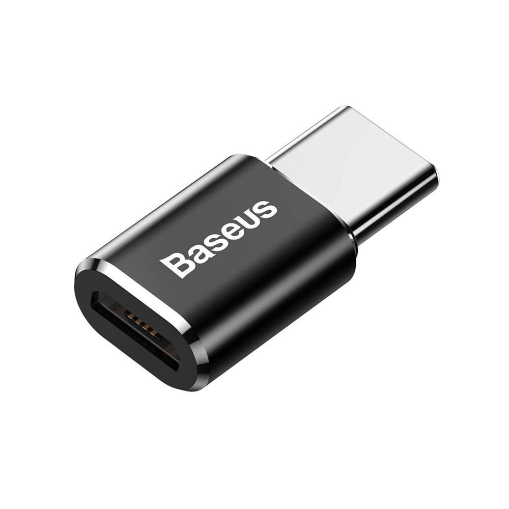 Micro-USB към Type-C OTG адаптер, 2.4A - Baseus (CAMOTG-01) - Черен