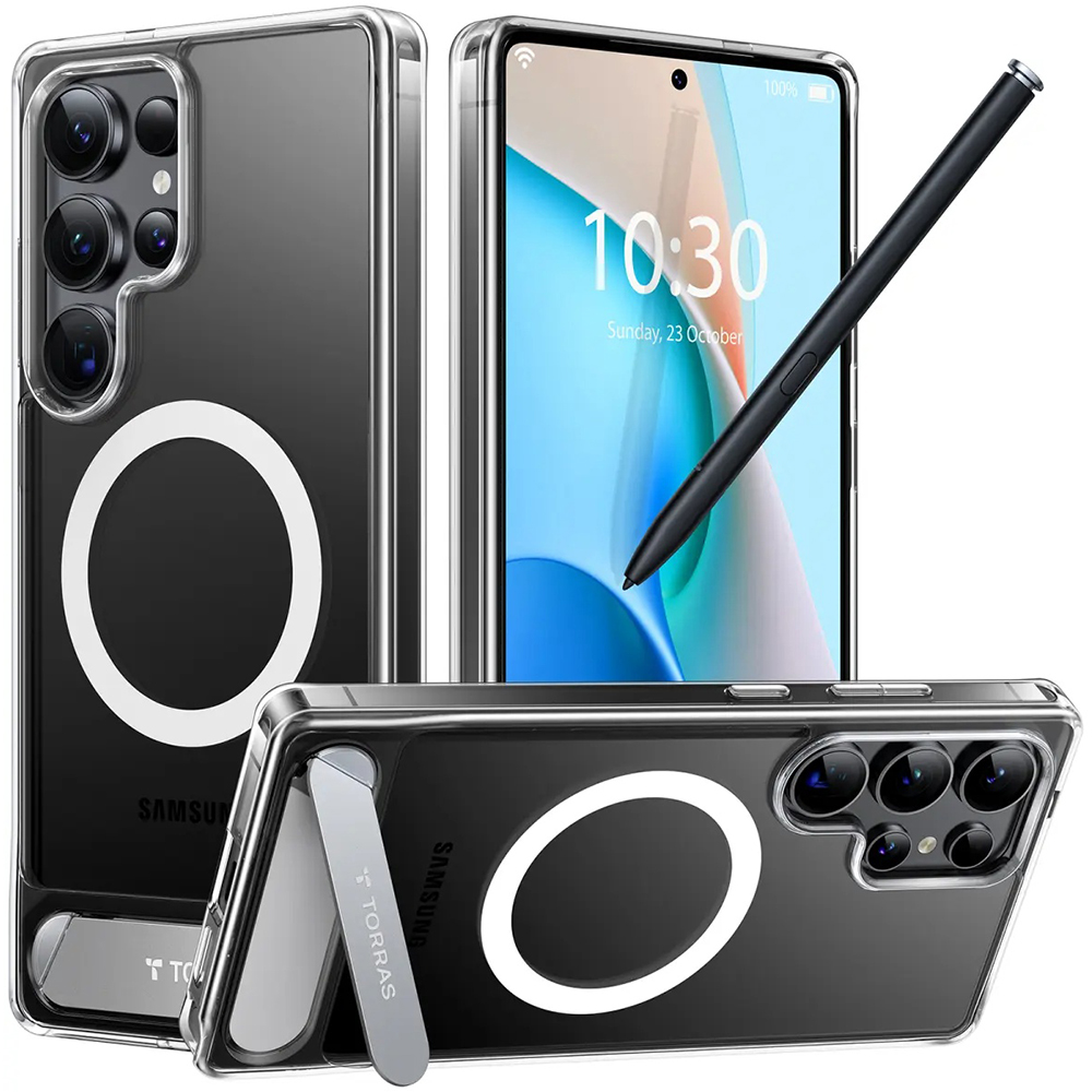Калъф за Samsung Galaxy S25 Ultra - Torras Pstand MagSafe - Прозрачен