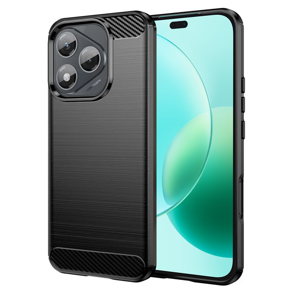 Калъф за Honor 400 Lite - Techsuit Carbon Silicone - Черен