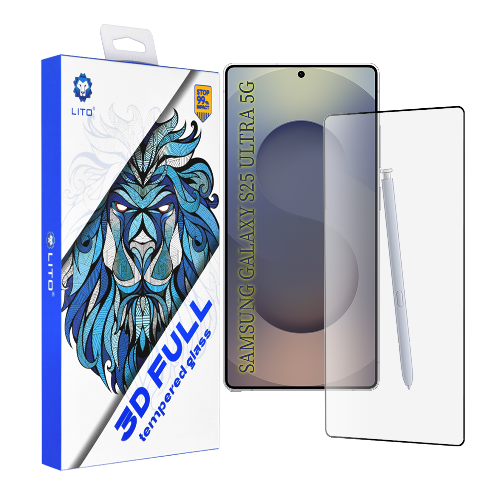 Капак за Samsung Galaxy S25 Ultra - Lito 3D Full Cover - Черен