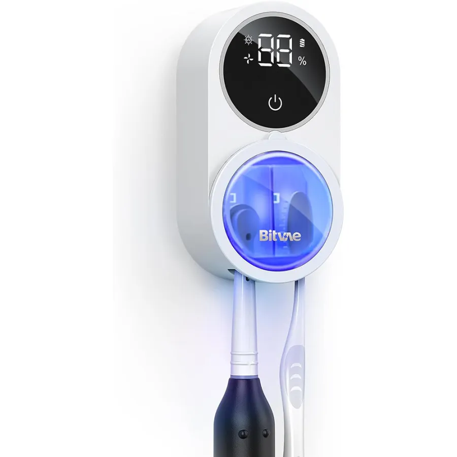 Стерилизатор за четки за зъби, LED, UV-C - Bitvae (BVX122) - Бял