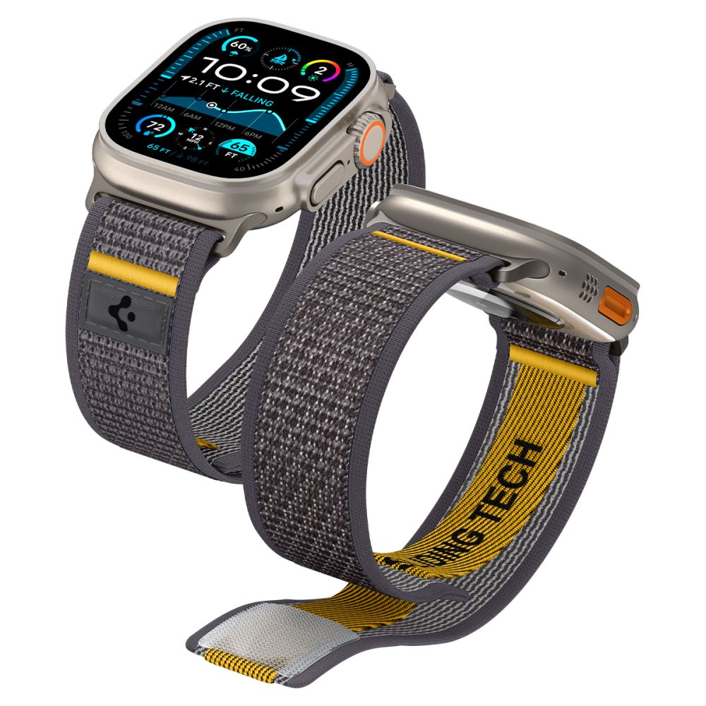 Каишка за Apple Watch 6/7/8/8/9/10/10/11/SE/SE 2/SE 3/Ultra/Ultra 2/Ultra 3 (44/45/46/49/49mm) - Spigen Athlex Air (AMP09034) - Active Сив