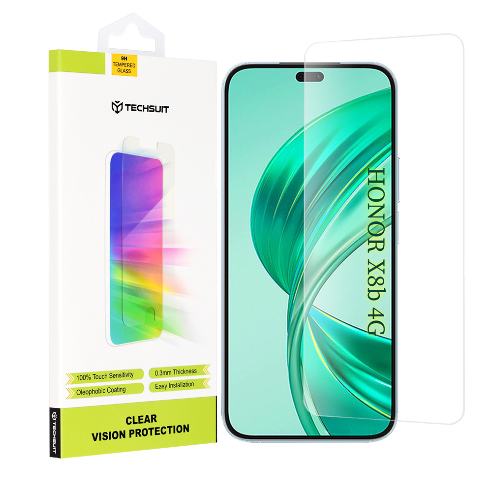 Капак за Honor X8b / X8c / 400 Lite - Techsuit Прозрачен Vision Glass - Прозрачен