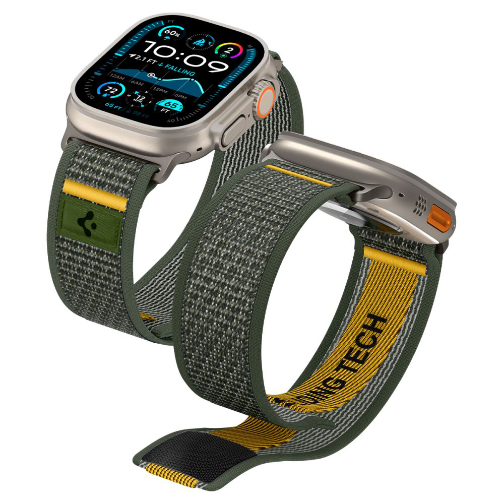 Каишка за Apple Watch 6/7/8/8/9/10/11/SE/SE 2/SE 3/Ultra/Ultra 2/Ultra 3 (44/45/46/49/49mm) - Spigen Athlex Air (AMP09035) - Active Зелен