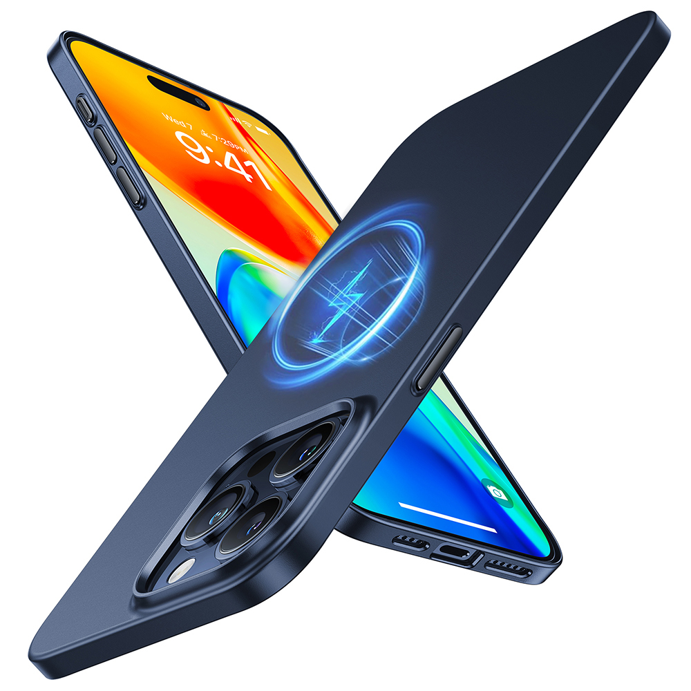 Калъф за iPhone 15 Pro Max - Torras OriginFit-Mag Series - Тъмносин Син