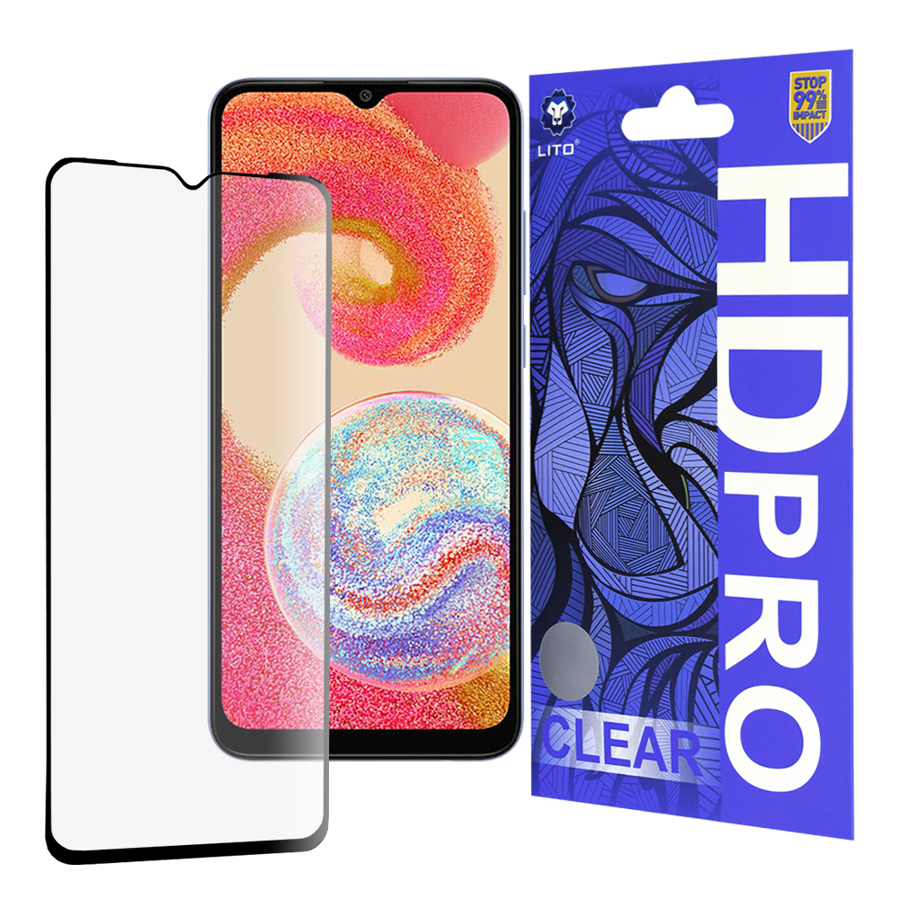 Капак за Samsung Galaxy A04e / M04 - Lito HD Pro Прозрачен - Черен