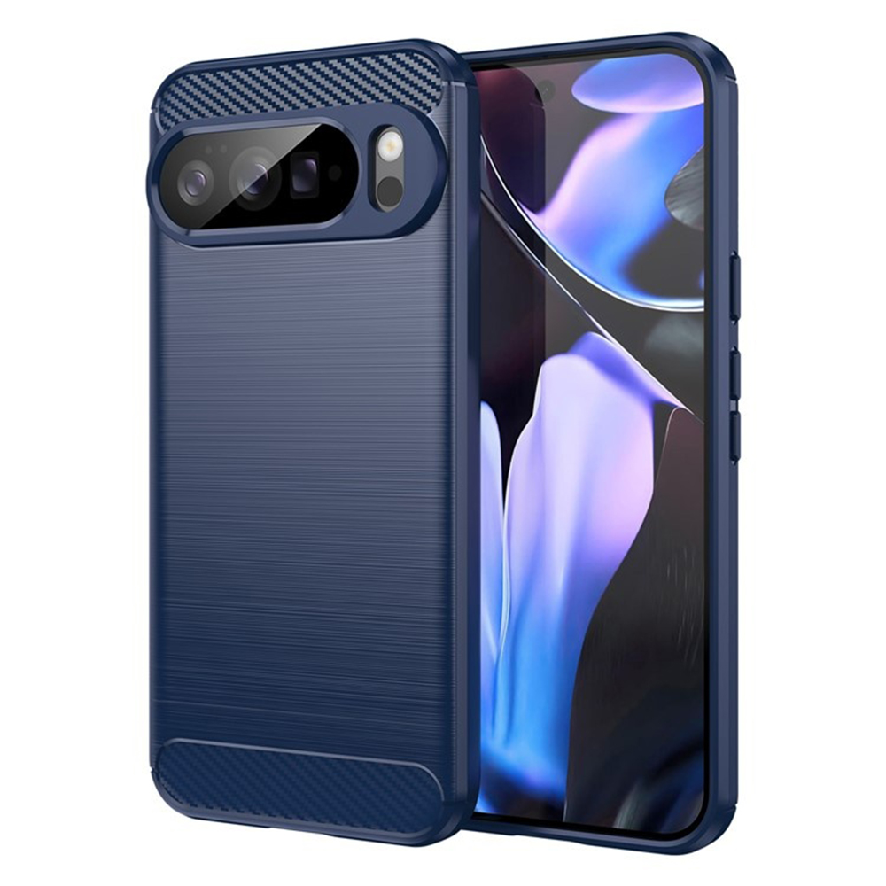 Калъф за Google Pixel 10 Pro XL - Techsuit Carbon Silicone - Син