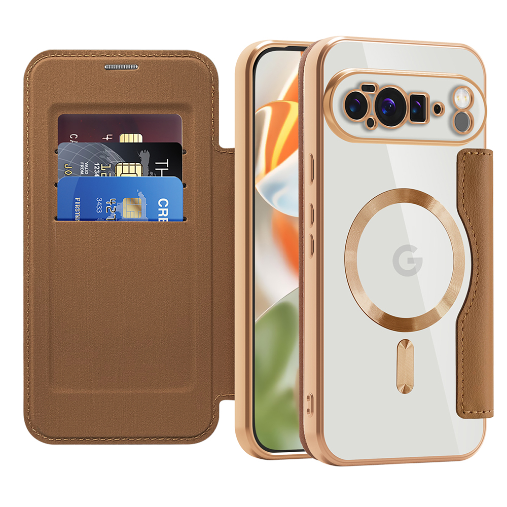Калъф за Google Pixel 10 Pro XL - Techsuit SmartMag Book Case - Кафяв