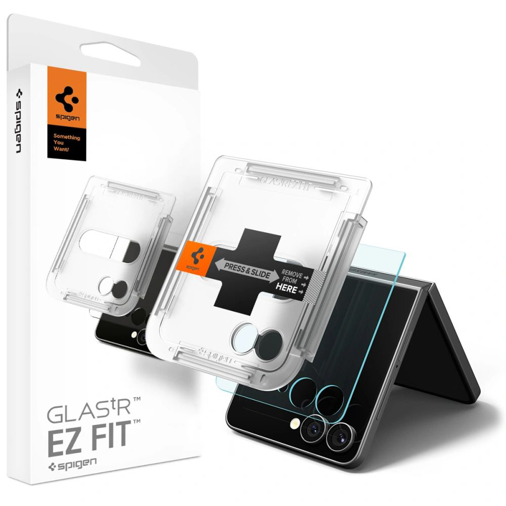 Скрийн протектор за Samsung Galaxy Z Flip7 / Z Flip8 - Spigen Glas.tR EZ FIT HD (AGL09586) - Прозрачен