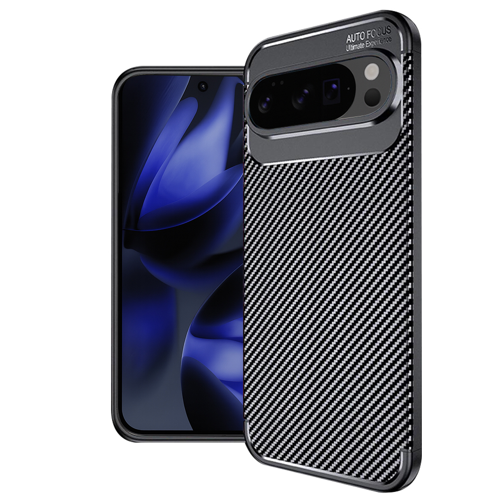 Калъф за Google Pixel 10 Pro XL - Techsuit CarbonFiber - Черен