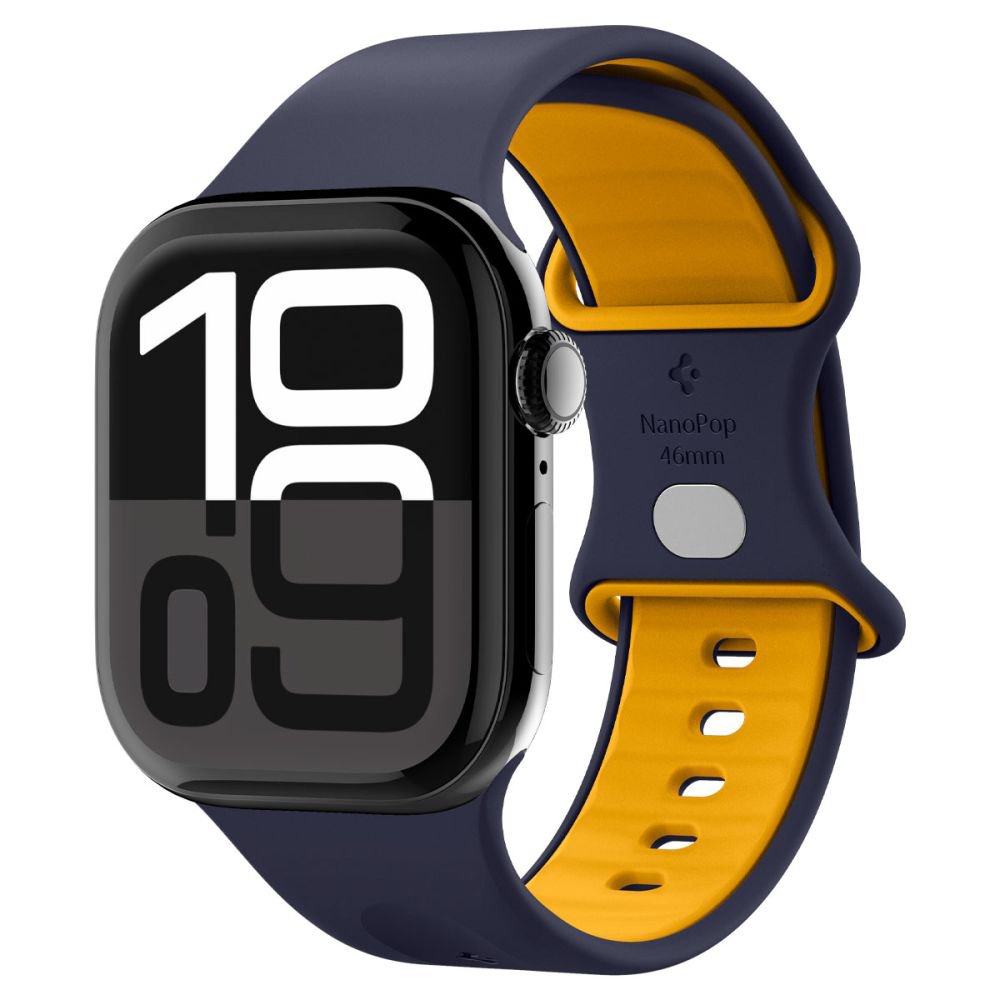Каишка за Apple Watch 1/2/3/3/4/4/5/5/5/6/6/7/8/7/8/9/9/10/11/SE/SE 2/SE 3/ Ultra/Ultra 2/Ultra 3 (42/44/45/46/49mm) - Spigen Nano Pop (AMP09322) - Blueberry Тъмносин