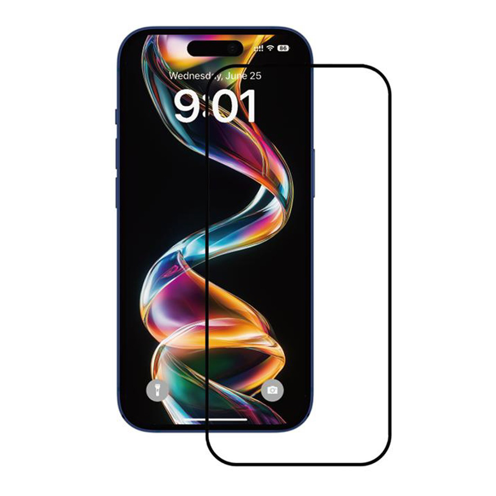 Калъф за iPhone 15 Pro (комплект от 10) - ANANK 2.5D Full Glass Screen Protector - Черен