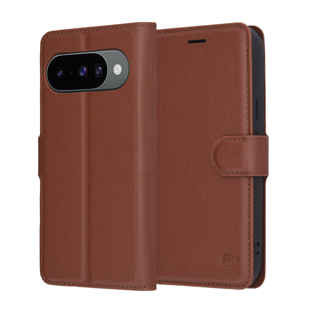 Калъф за Google Pixel 10 / 10 Pro - Techsuit Leather Folio - Кафяв