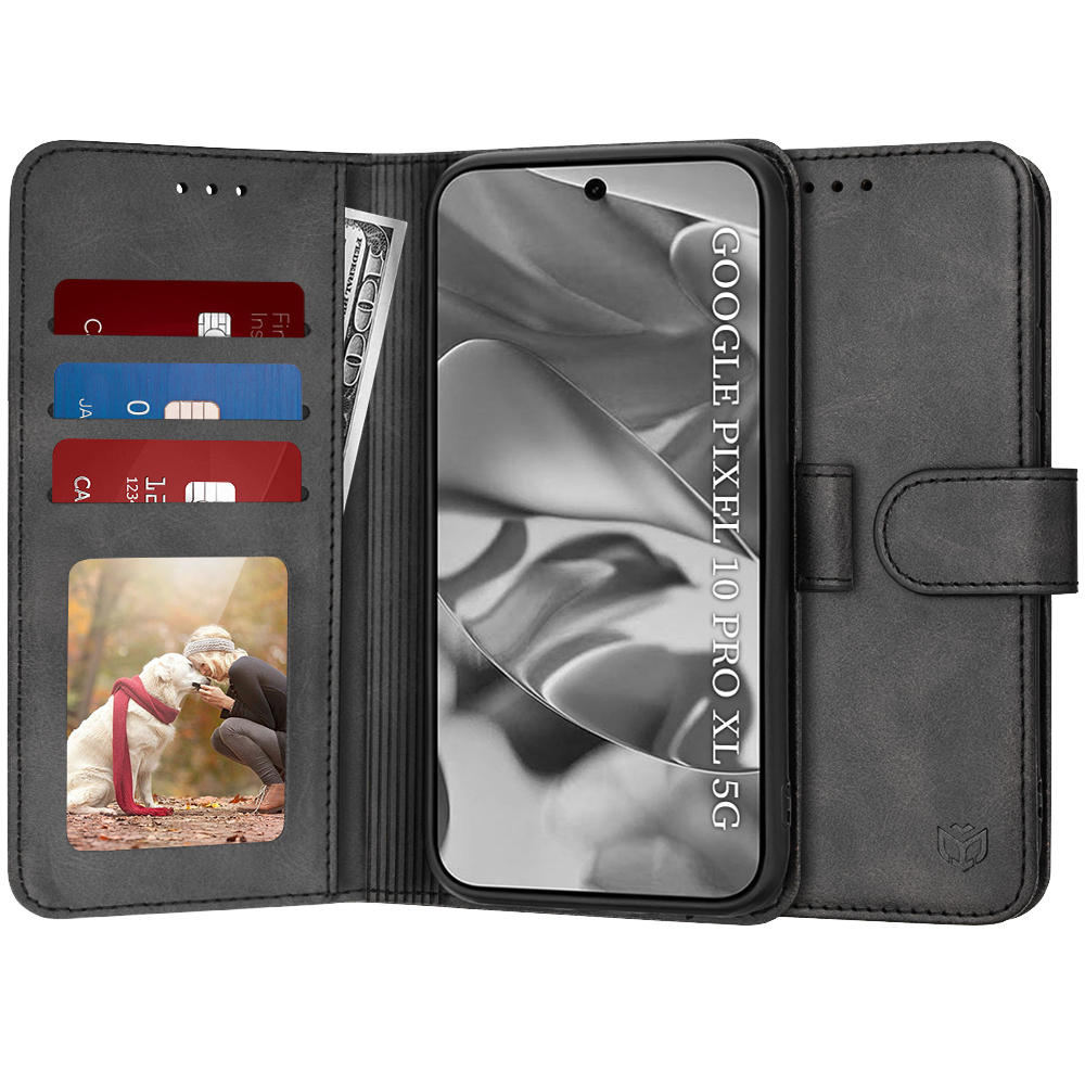 Калъф за Google Pixel 10 Pro XL - Techsuit Diary Book - Черен