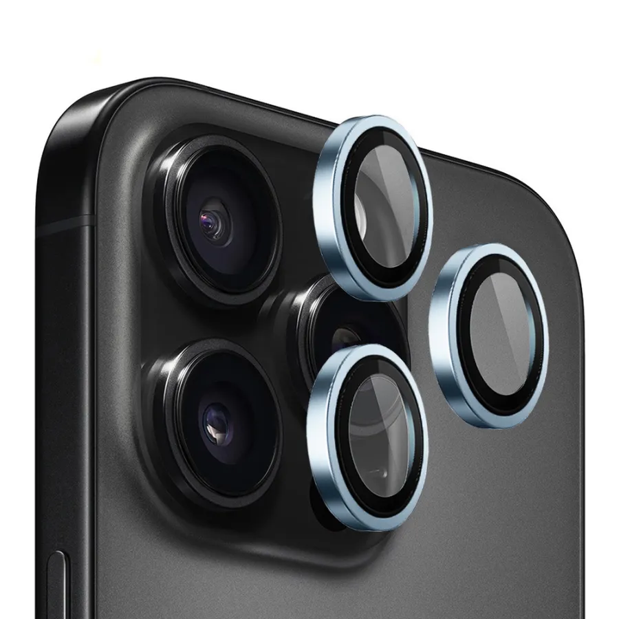 Калъф за iPhone 13 Pro / iPhone 13 Pro Max - Blueo оригинален протектор за обектив с метална рамка - светло син