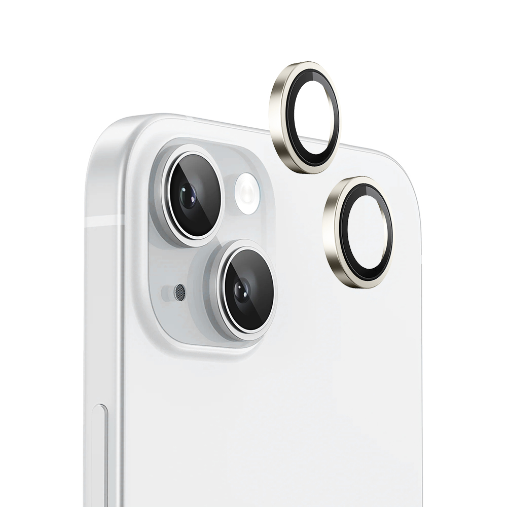 Калъф за iPhone 15 / iPhone 15 Plus - Blueo Original Metal Frame Lens Protector - Жълт