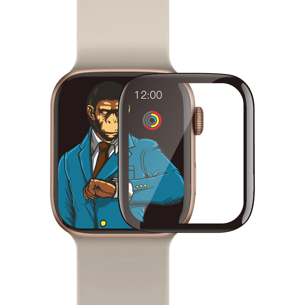 Apple Watch 7/8 (41 mm) Протектор за екран за Apple Watch 7/8 (41 mm) с апликатор - Blueo High Molecule Screen Protector - Черен