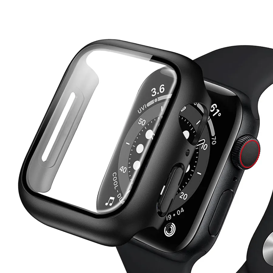 Калъф за Apple Watch 7 41mm + Капак - ANANK Screen Guard - Черен