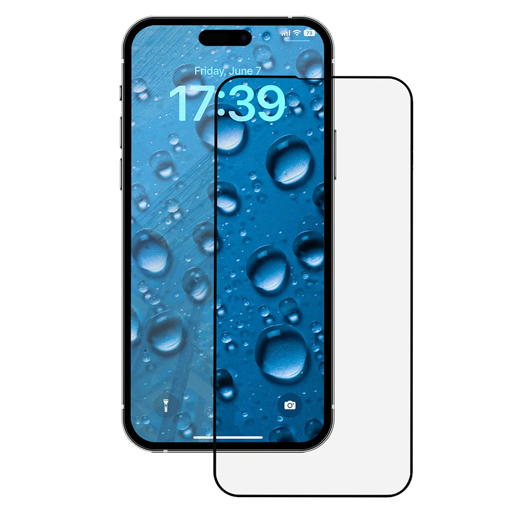 Калъф за iPhone 16 - ANANK 2.5D Reinforced Edge Screen Protector - Черен