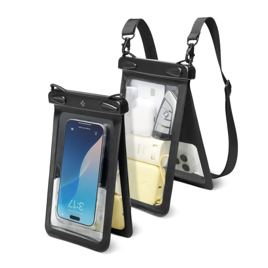 Универсален калъф за телефон - Spigen Waterproof Case A603 (ACS09745) - Черен