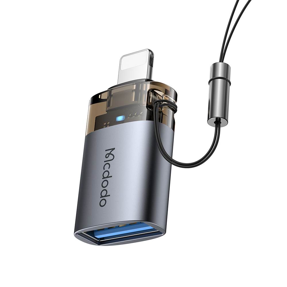 USB-A към Lightning адаптер с OTG функция, шнур - Mcdodo (OT-7390) - Черен