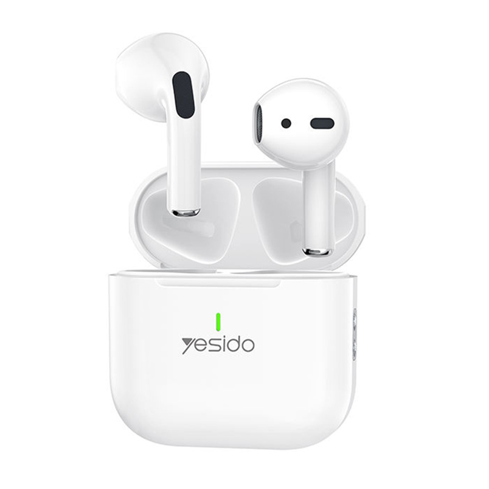 Безжични слушалки, Half-in-ear, 200mAh, USB-C - Yesido (TWS17) - бели