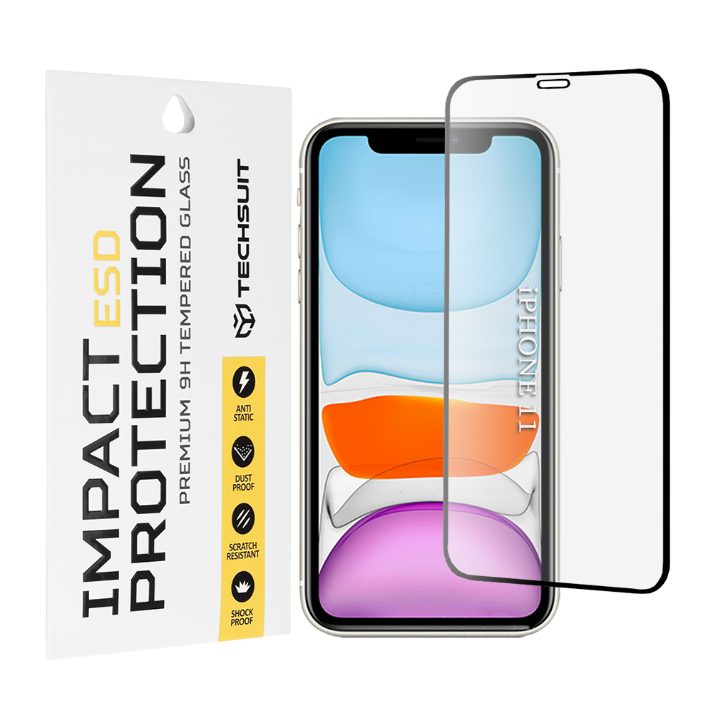 Калъф за iPhone XR / iPhone 11 - Techsuit ESD Glass - Черен
