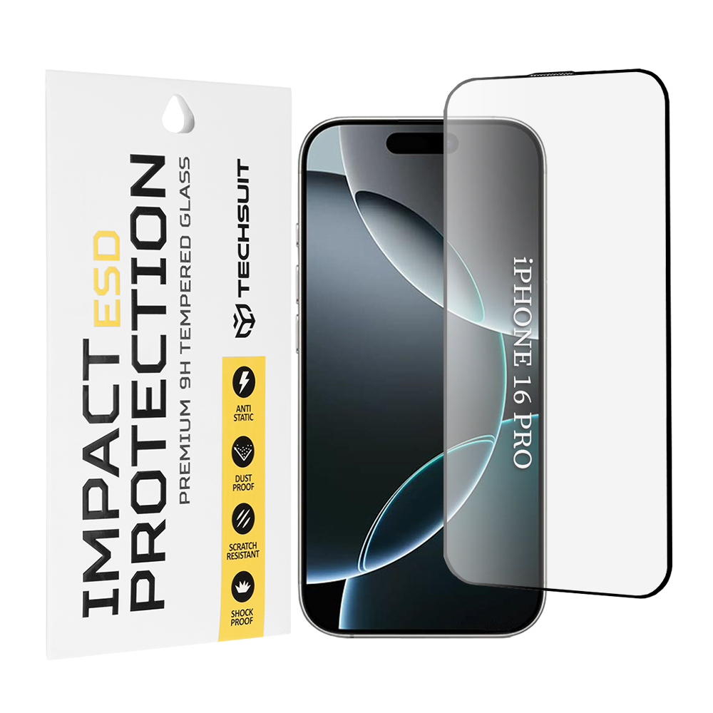 Калъф за iPhone 16 Pro - Techsuit ESD Glass - Черен