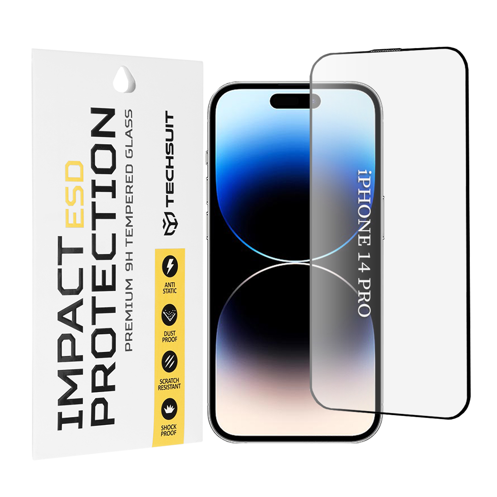 Калъф за iPhone 14 Pro - Techsuit ESD Glass - Черен