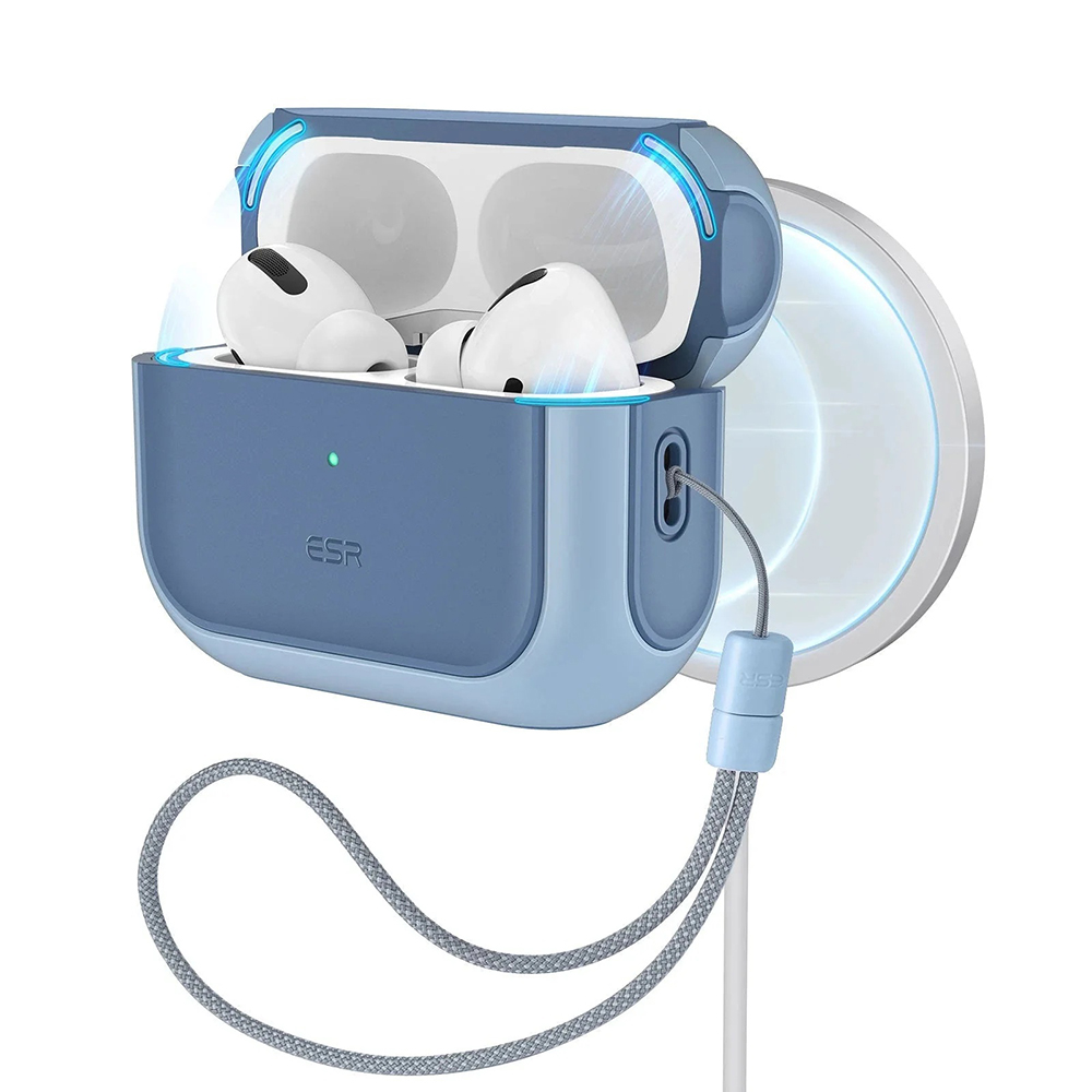 Калъф за Apple AirPods Pro 3 - ESR Orbit Hybrid HaloLock - Пудрово син