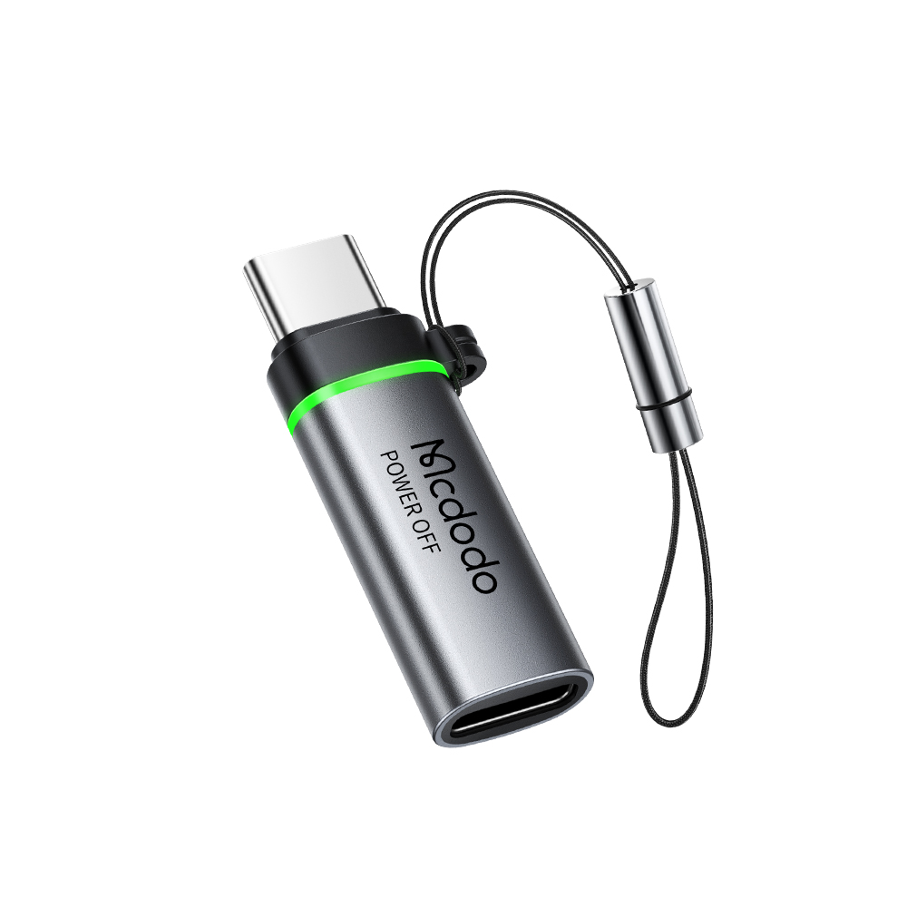 Адаптер Lightning към USB-C, бързо зареждане, 60W, 3A, 480Mbps - адаптер Mcdodo Auto Power Off (OT-6010) - Черен