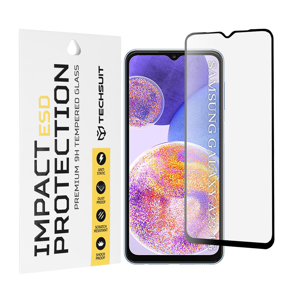Калъф за Samsung Galaxy A23 4G / A23 5G / M23 / F23 / M33 / A13 4G / M13 / F13 - Techsuit ESD Glass - Черен