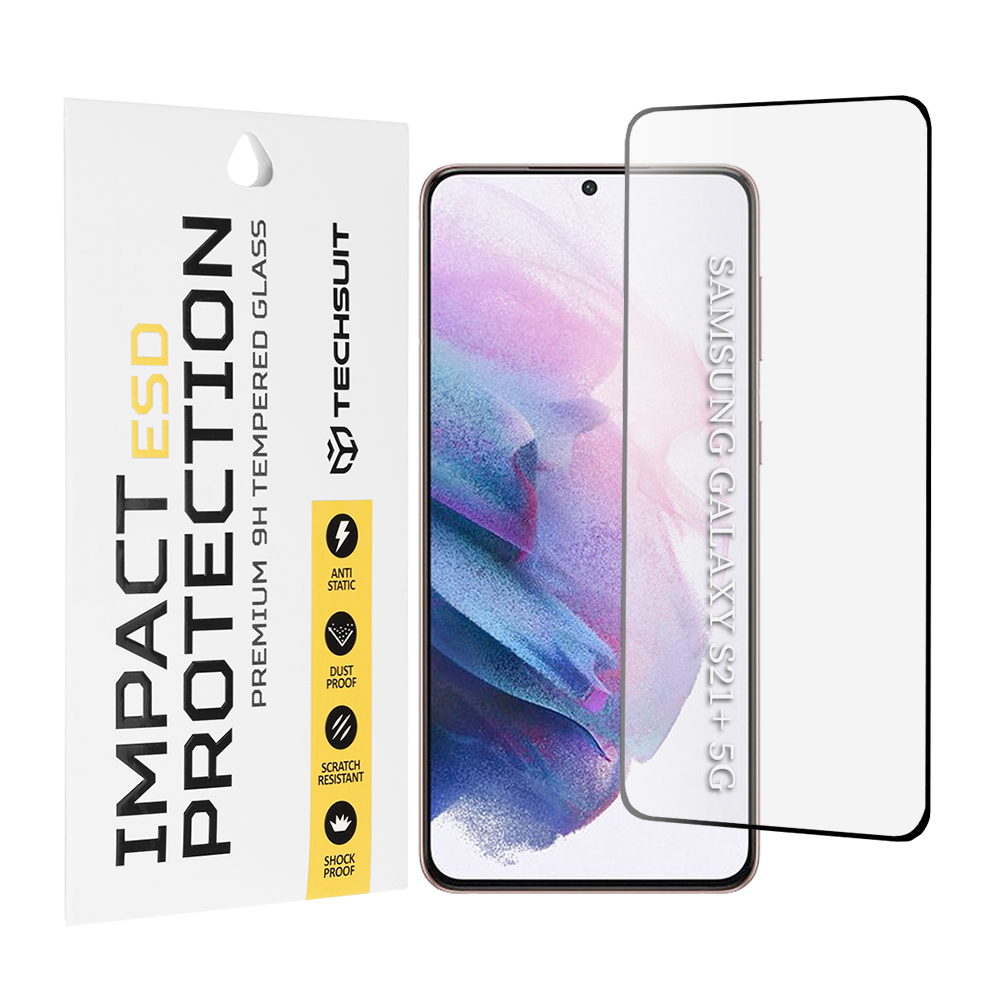 Калъф за Samsung Galaxy S21 Plus 5G - Techsuit ESD Glass - Черен
