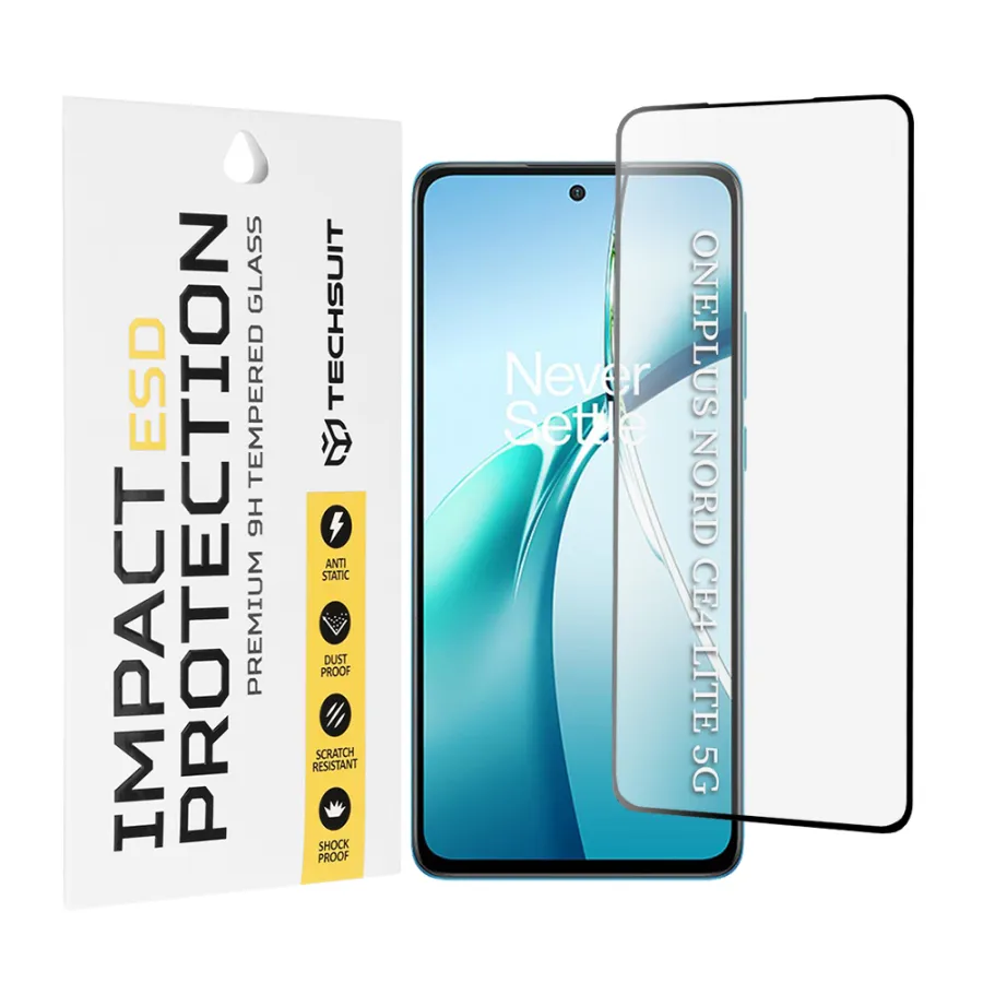 OnePlus North CE4 Lite - Techsuit ESD Glass - черно