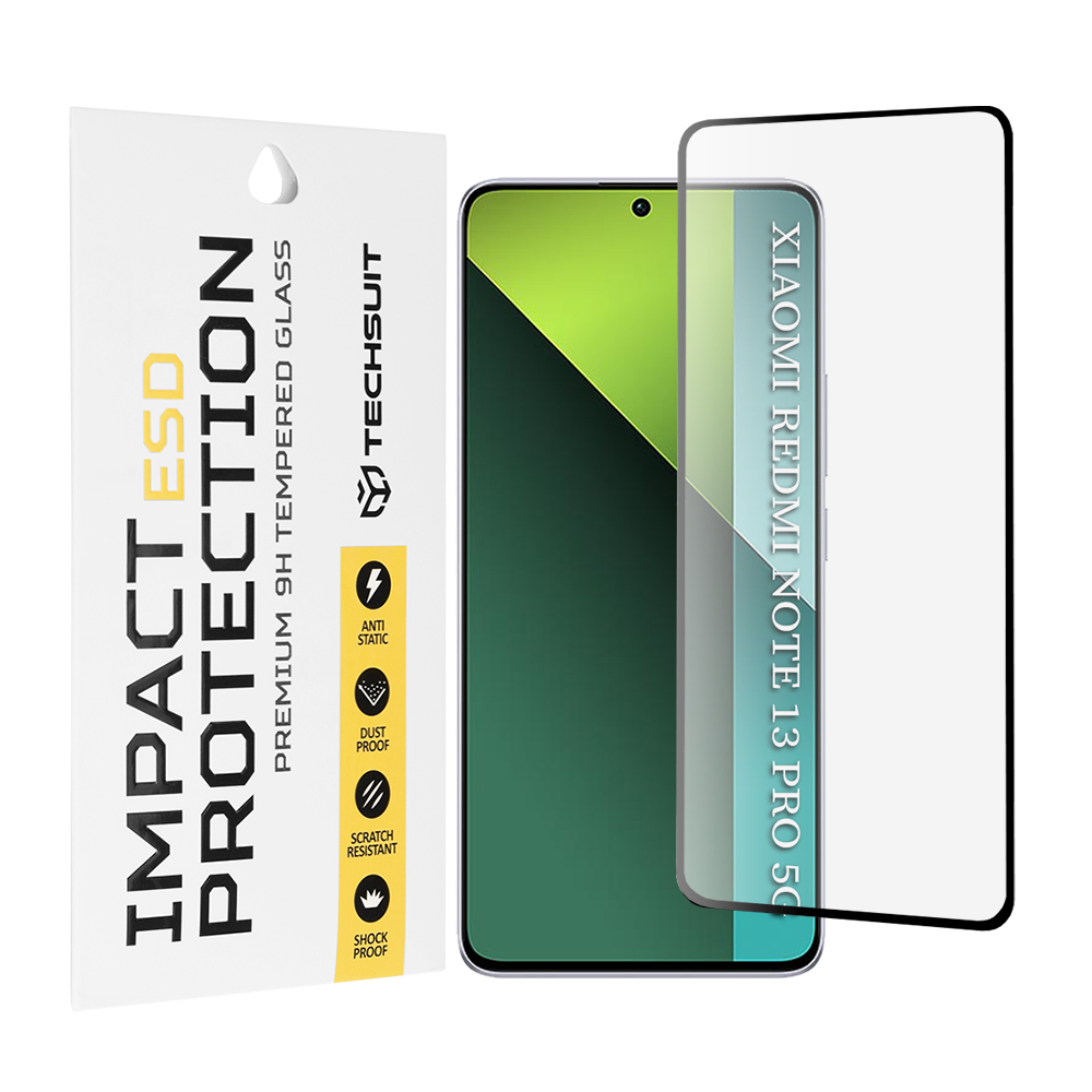 Капак за Xiaomi Redmi Note 13 Pro 5G / Poco X6 - Techsuit ESD Glass - Черен