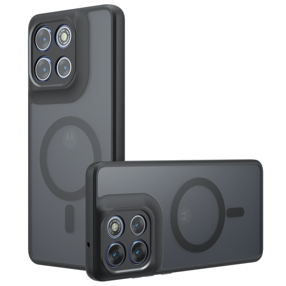 Калъф за Motorola Moto G56 - Techsuit PureFrost MagSafe - Frosted Черен