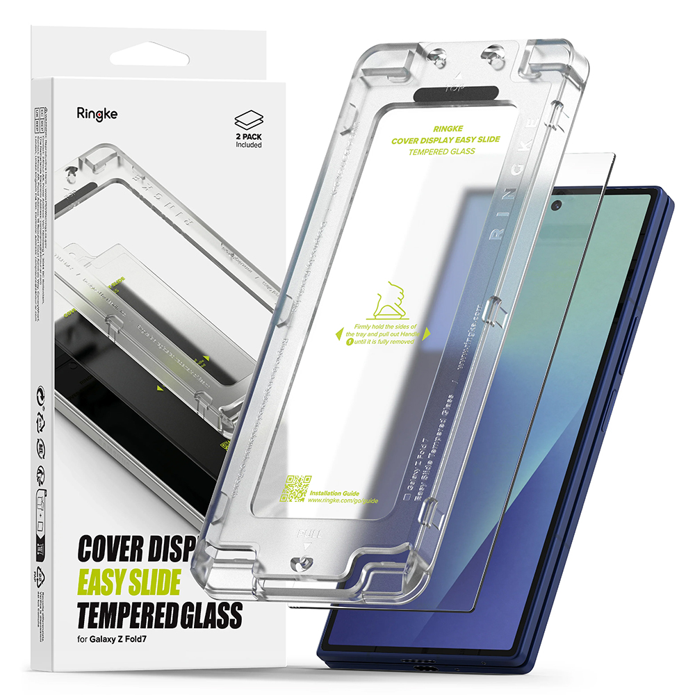 Капак за Samsung Galaxy Z Fold7 (комплект от 2) - Ringke Cover Display Display Easy Slide Tempered Glass - Прозрачен